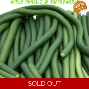 Vidal Tuck Shop Apple Pencils - Liquorice Candy Cable Sweets